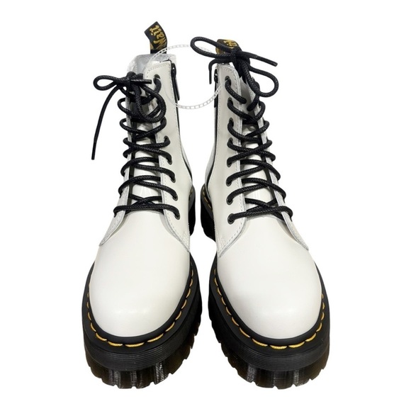 Dr. Martens Jadon Chunky Platform Lace up Side Zip Leather Combat Boots Size 7 - Picture 5 of 12